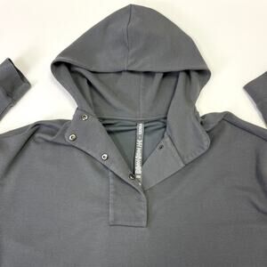 Vuori Bayview Thermal Hoodie L Gray Soft Waffle Texture